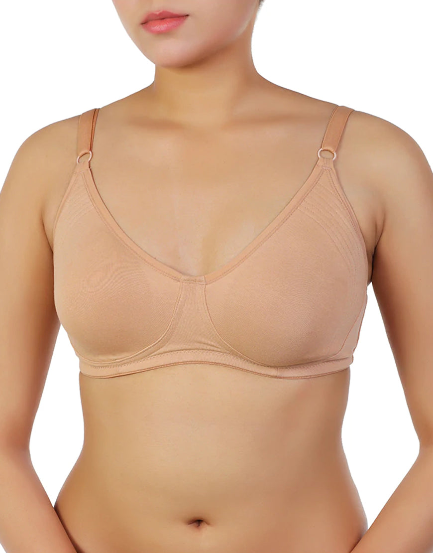 LOSHA SUPPER SOFT SIDE SUPPORT COTTON BRA WITH HIDDEN NIPPE COVER