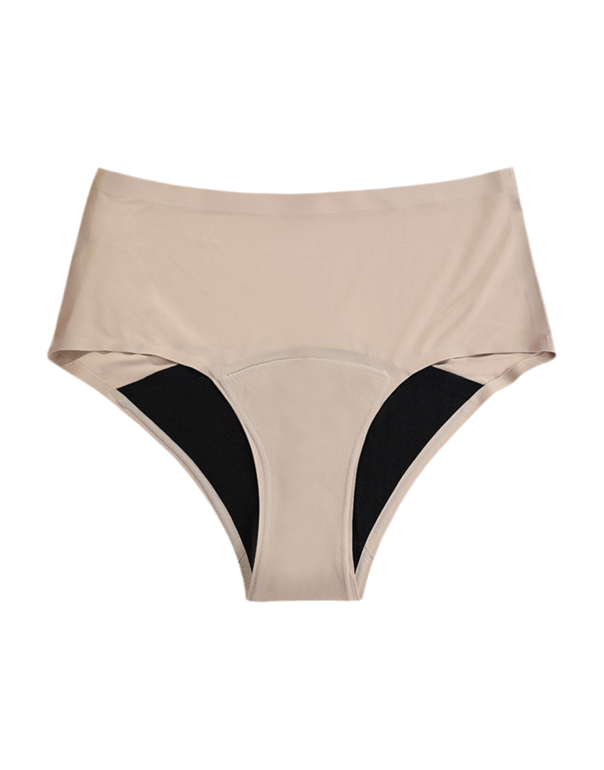 Losha High Waist laser Cut Period Panty -Beige