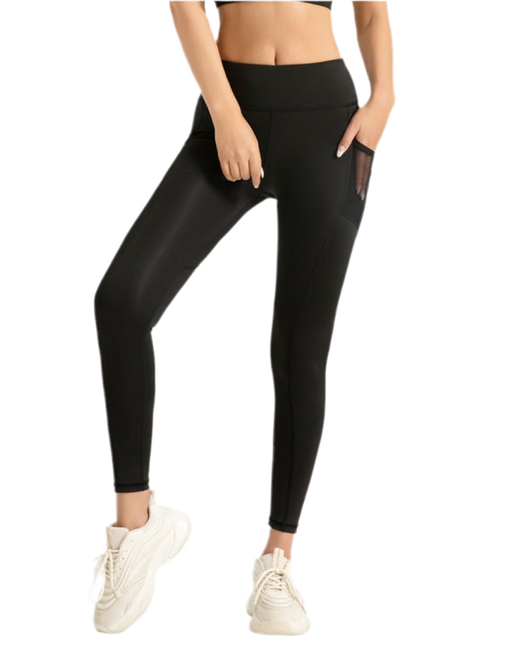 LOSHA TRAINING SKIN FIT TIGHTS WITH POCKET -BLACK