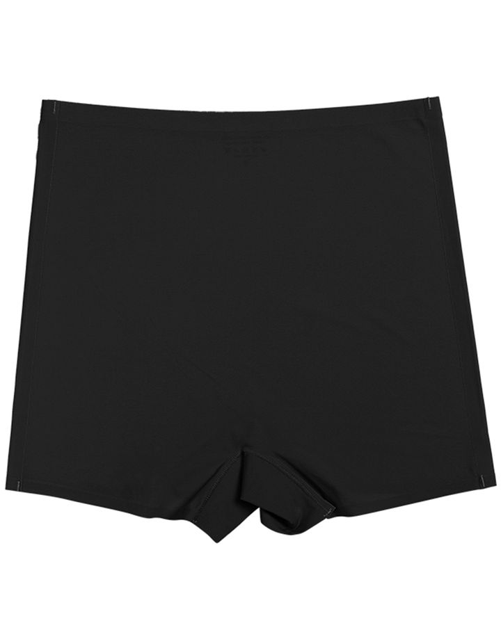 Losha High Waist Laser Cut Boy Shorts-Black