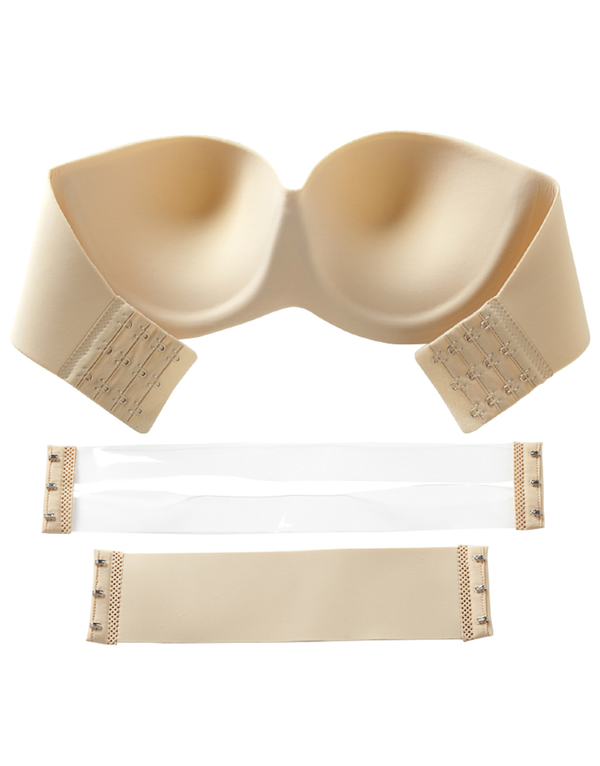 Losha Multi-Way Deep V Strapless Bra with adjustable Bands -Skin