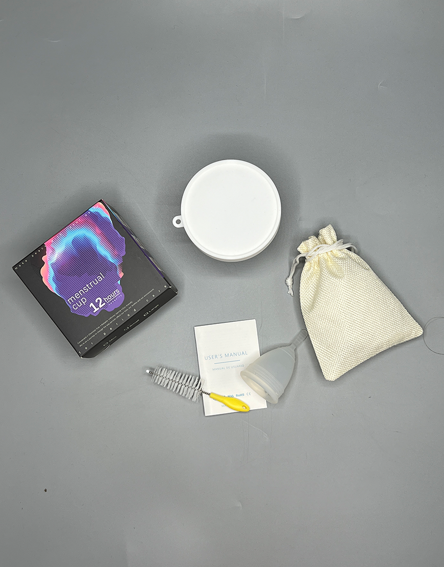 MENSTRUAL CUP KIT WITH BRUSH-WHITE