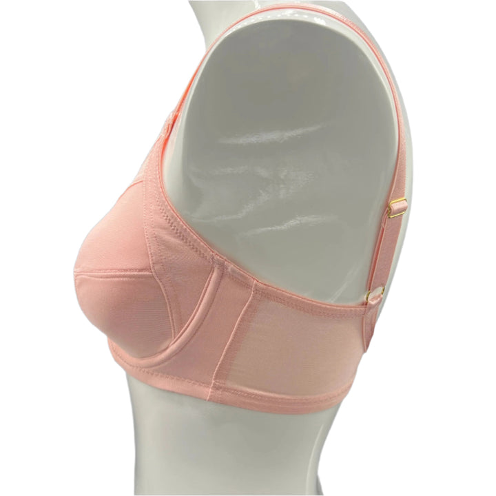 Losha Quattro Plus Support Full-Coverage Wired Bra With Side Shaping Panels-QUARTZ PINK