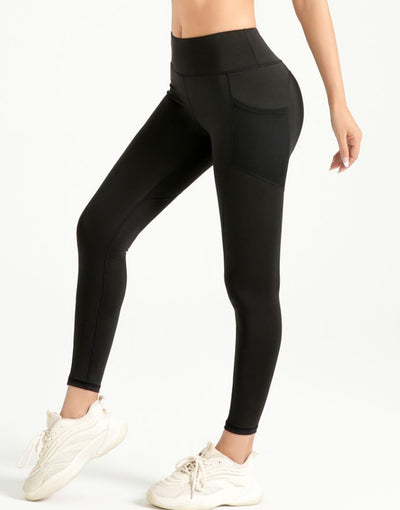 LOSHA TRAINING SKIN FIT TIGHTS WITH POCKET -BLACK