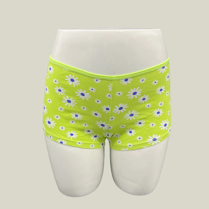 SUPER SOFT BOY SHORTS COTTON BRIEF-DAISY PRINT