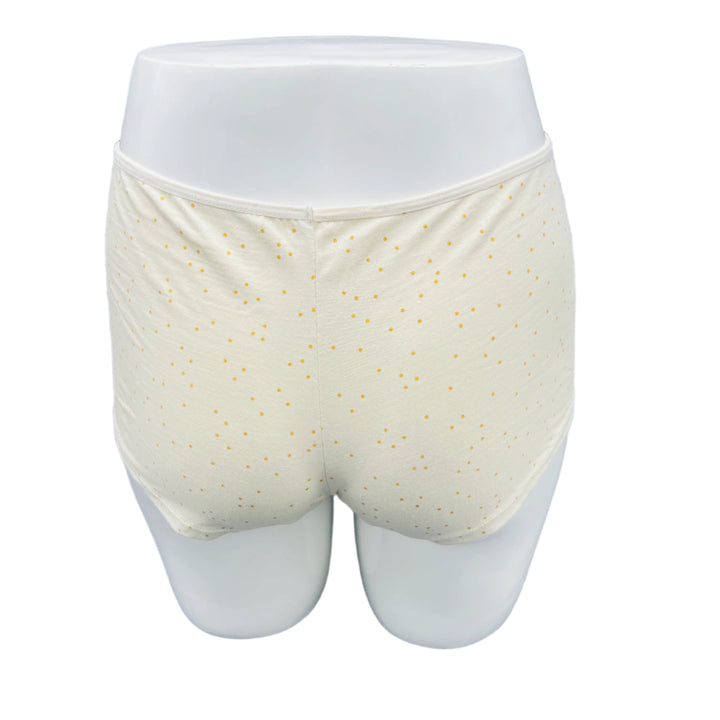 SUPER SOFT BOY SHORTS COTTON BRIEF-GOLDEN DOTS (OFF WHITE )