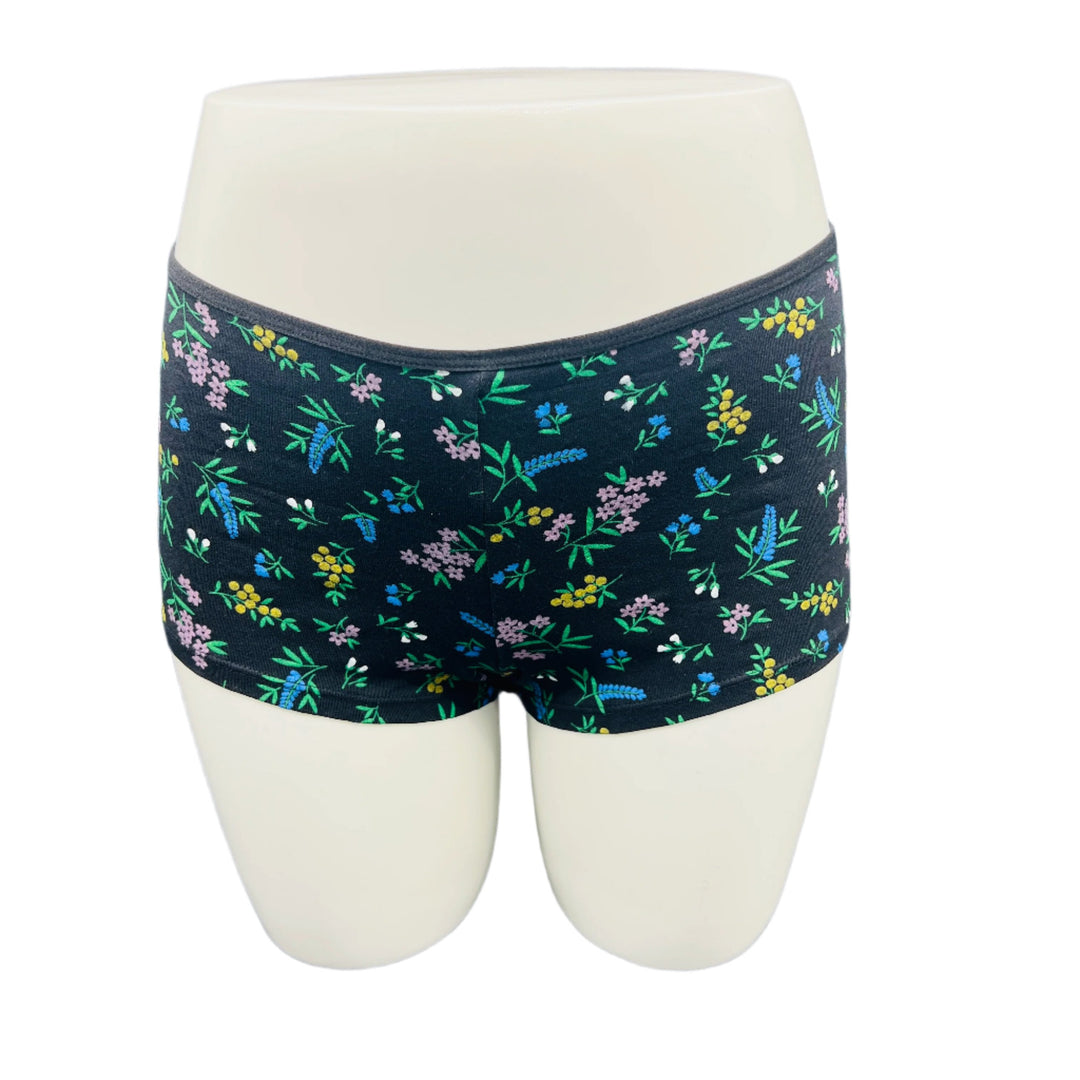 SUPER SOFT BOY SHORTS COTTON BRIEF-FLORAL PRINT