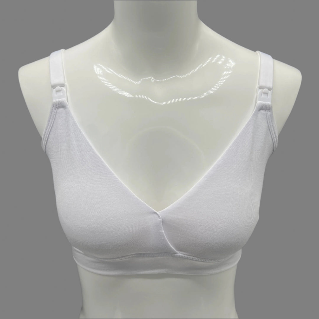 LOSHA DOUBLE LAYERED SIDE SUPPORT NURSING BRA -WHITE