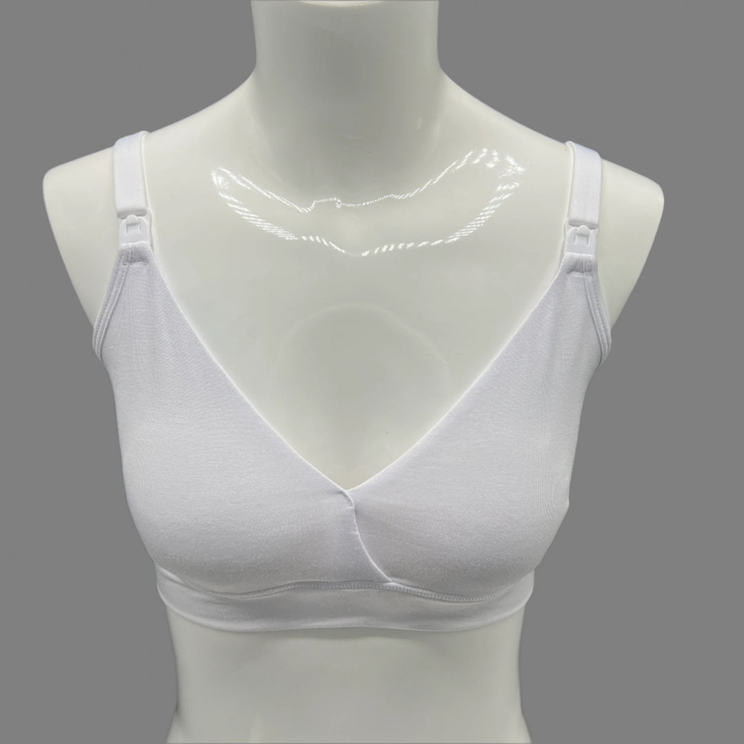 LOSHA DOUBLE LAYERED SIDE SUPPORT NURSING BRA -WHITE