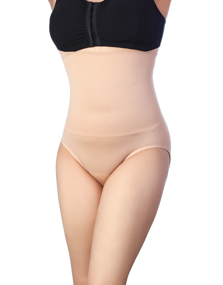 LOSHA SEAMLESS HIGH-WAISTED SHAPING BRIEF-SKIN