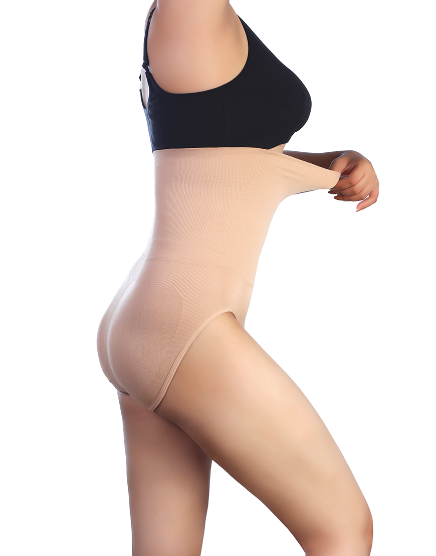 LOSHA SEAMLESS HIGH-WAISTED SHAPING BRIEF-SKIN