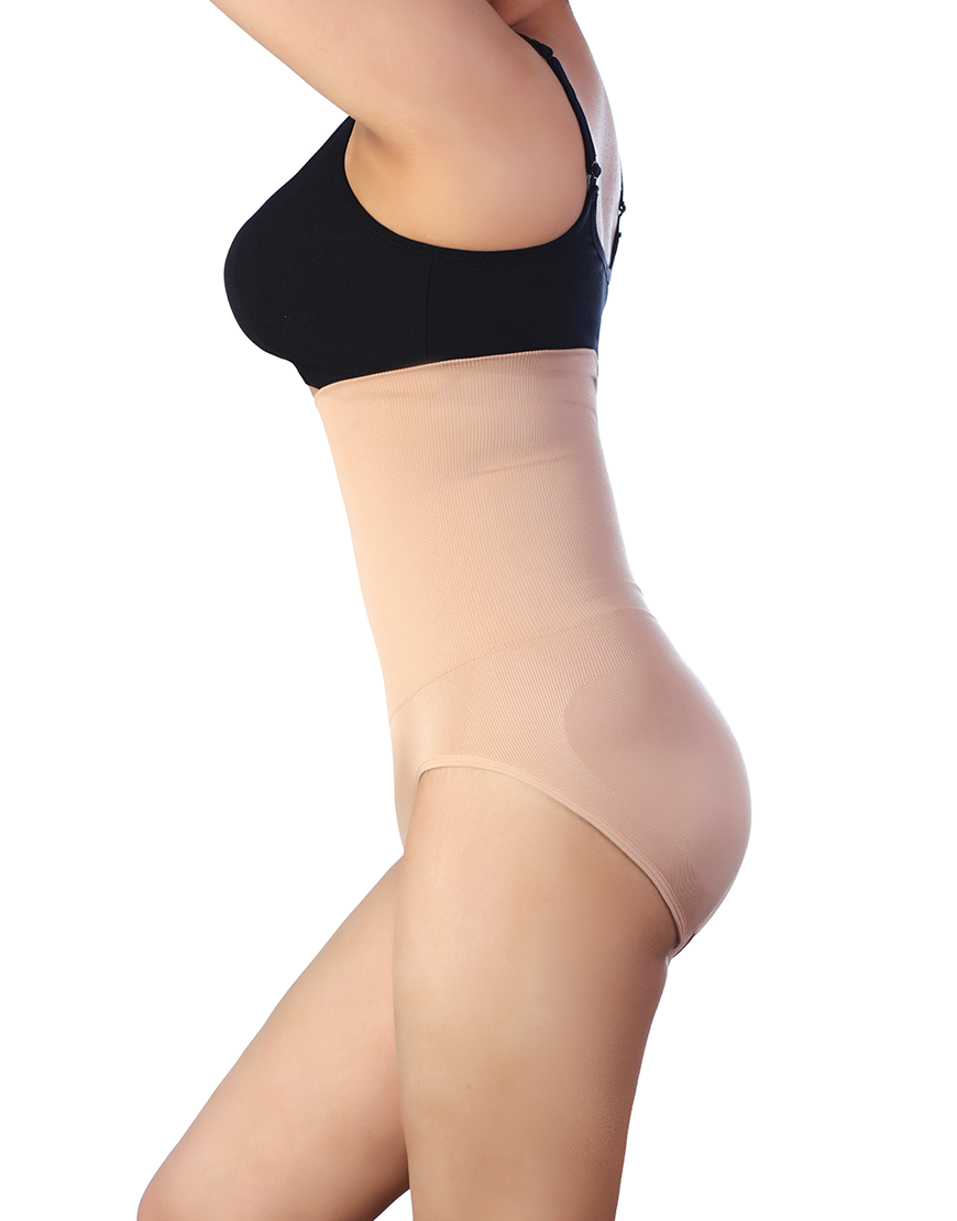 LOSHA SEAMLESS HIGH-WAISTED SHAPING BRIEF-SKIN