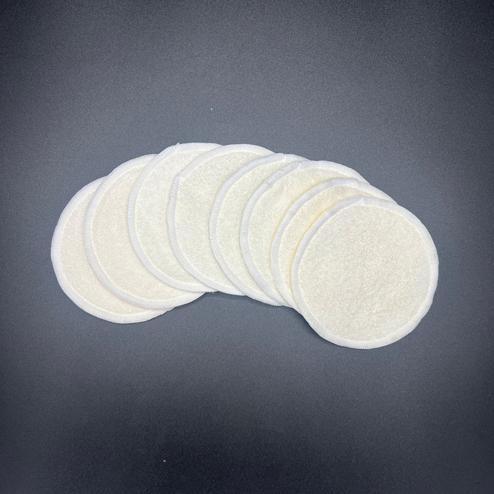 PACK OF 8 ROUND ORGANIC BAMBOO WASHABLE NURSING PADS