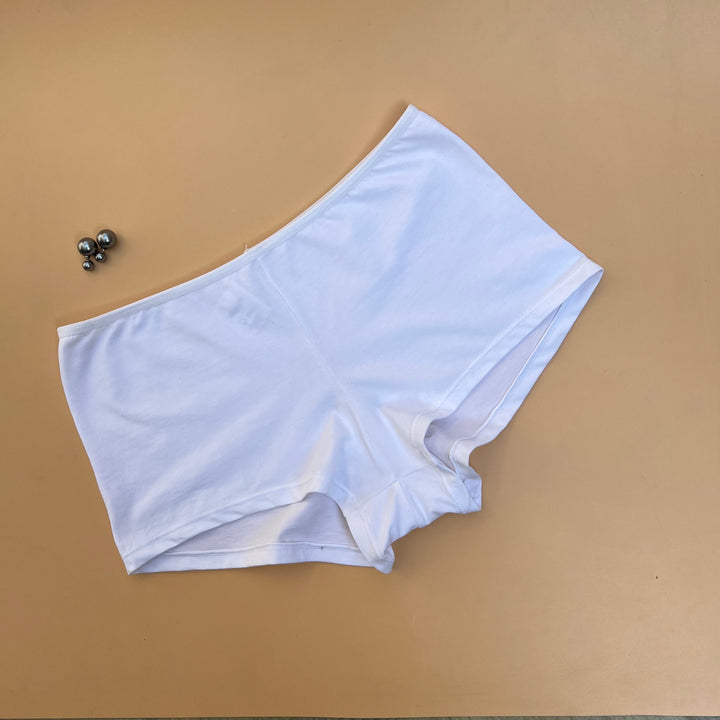 LOSHA SUPER SOFT COTTON  BOY SHORTS BRIEF-WHITE