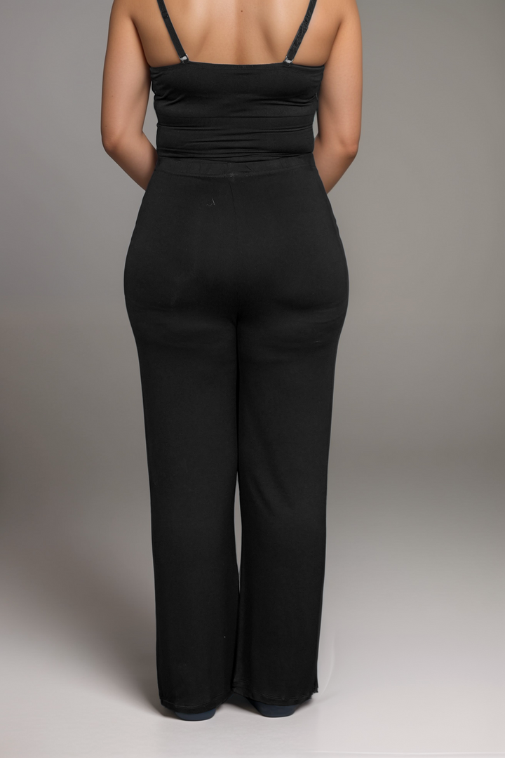 LOSHA MATERNITY STRAIGHT LEG PANTS- JET BLACK