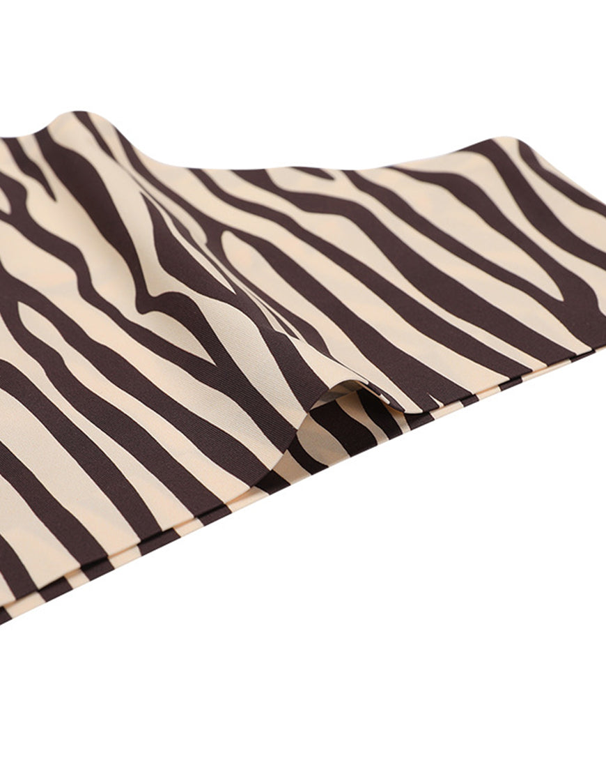 Losha Mid waist Laser Cut Panty  -ZEBRA