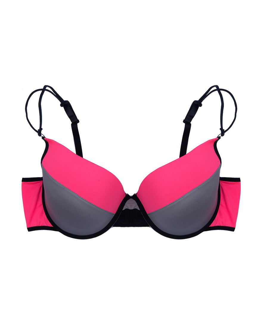 PLUS SIZE NEON PINK BRA SET