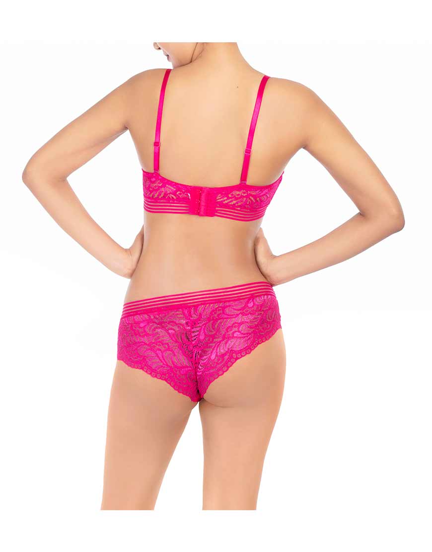 Sparkle Lace Set-Bright Rose