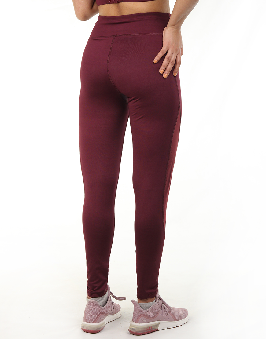 LOSHA POLYESTER MESH TIGHTS-WINE