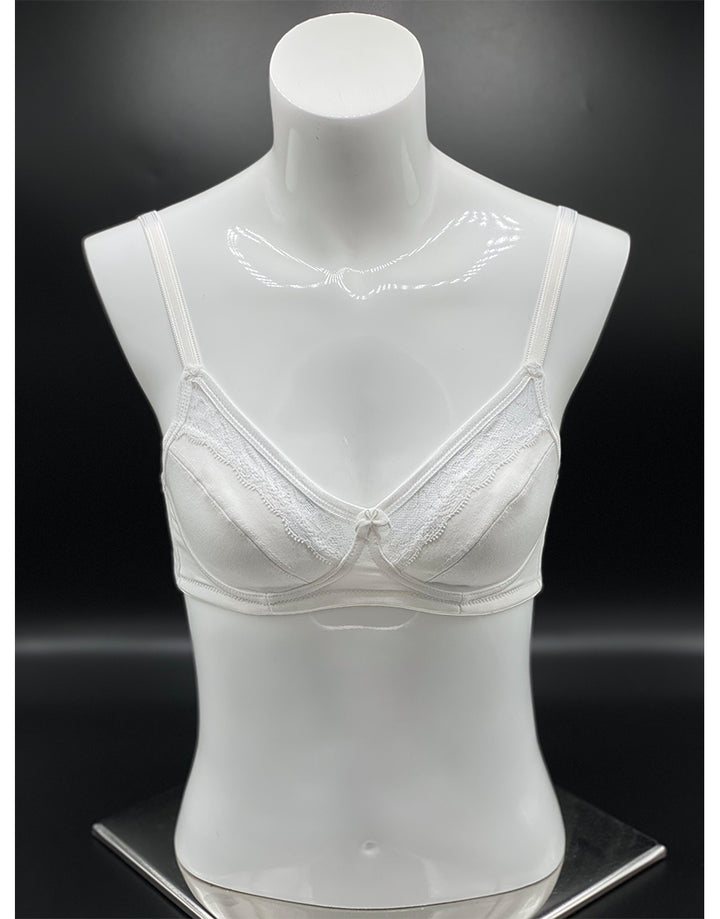 Losha Cotton Wire-free Cut N Sew Bra- White