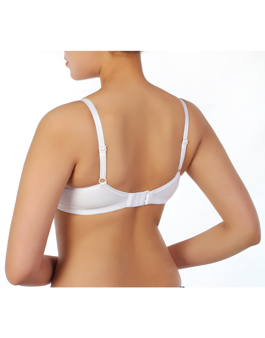 Losha Cotton Wire-free Cut N Sew Bra- White