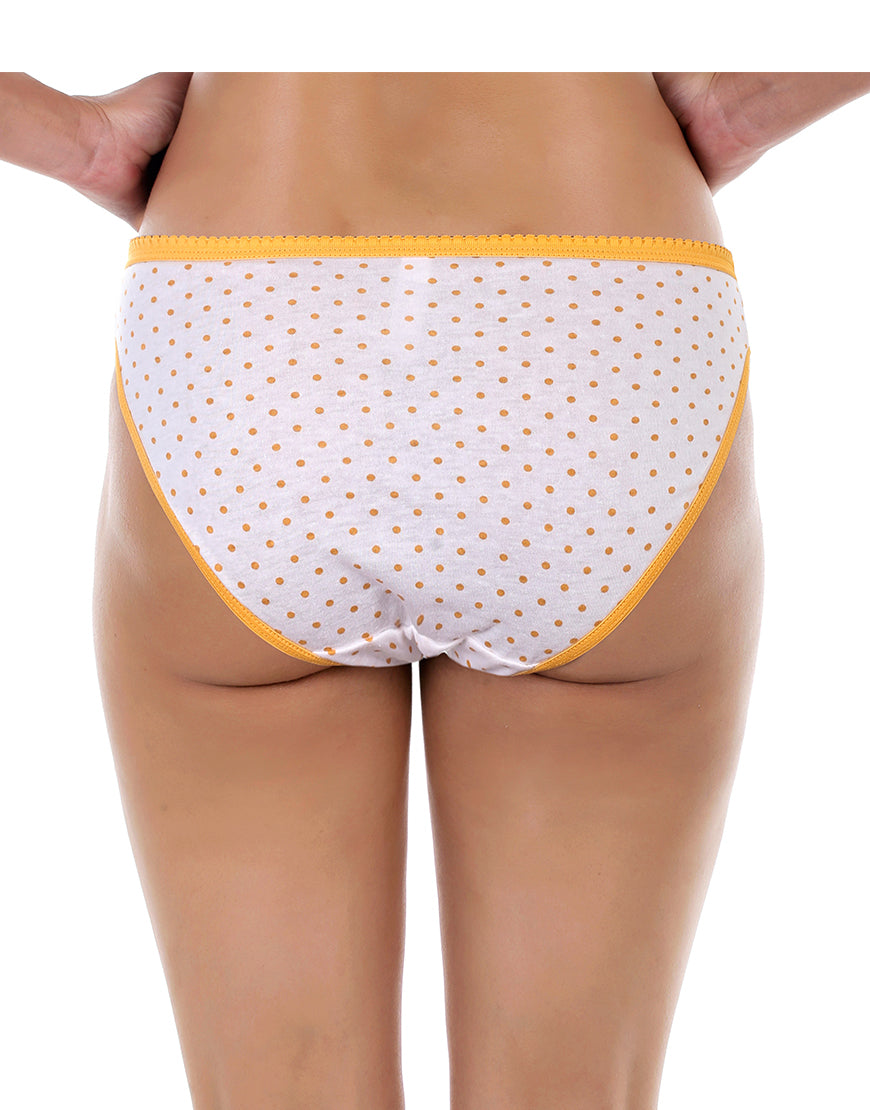 PACK OF 5 COTTON BIKINI BRIEFS- SUN FLOWERS