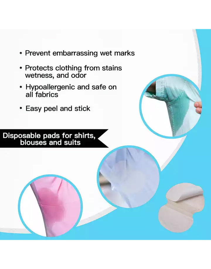 Pack of 20 Breathable Ultra thin Underarm Sweat Pads-Disposable