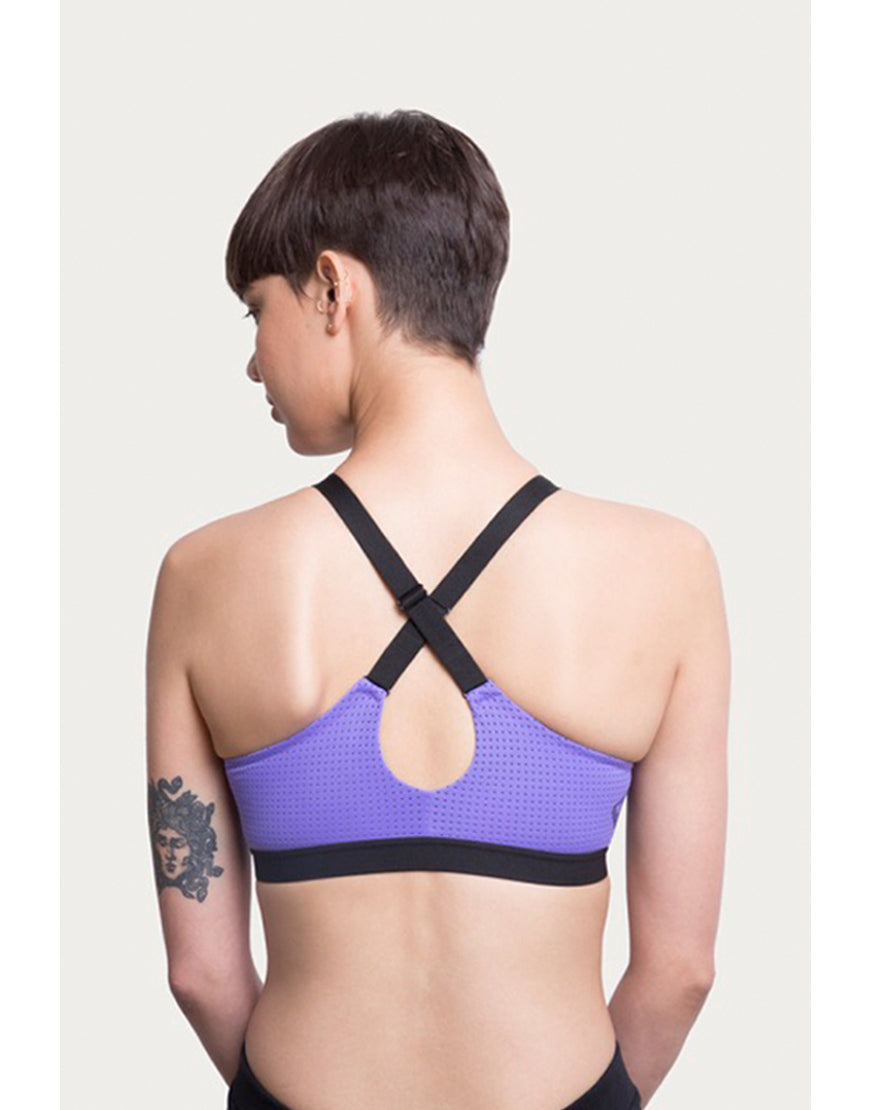 Medium Impact Slip On Sports Bra - Purple