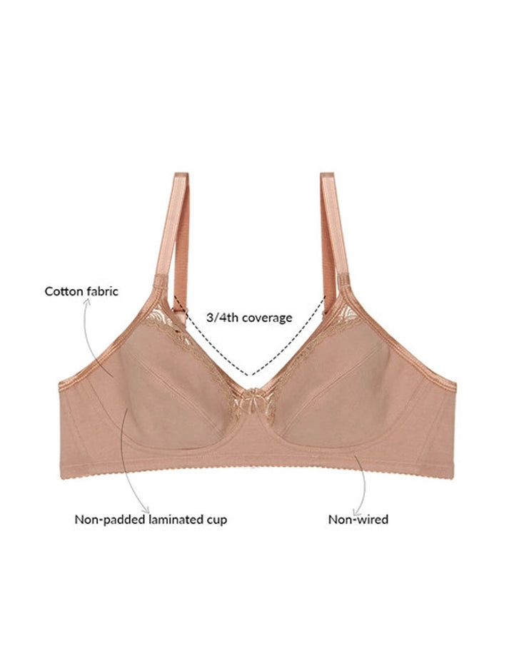 Losha Cotton Wire-free Cut N Sew Bra- Skin